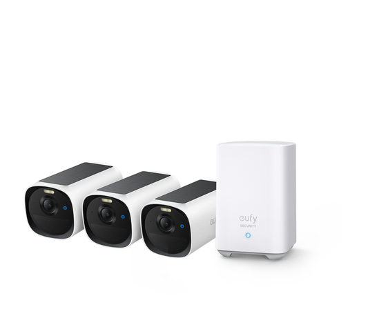 Zestaw 3 kamer do monitoringu eufyCam E40 + stacja HomeBase S280