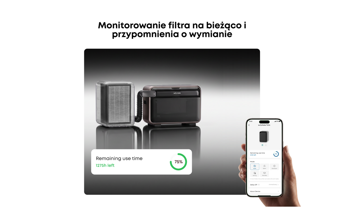 Oczyszczacz powietrza eufyMake Purifier P1 do drukarki UV E1