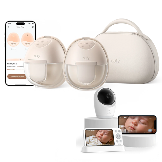 Laktator eufy Wearable Breast Pump S1 Pro + Niania elektroniczna eufy E21