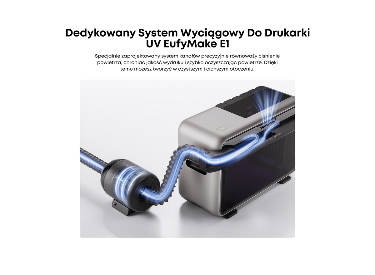 Wentylator wywiewny eufyMake do drukarki UV E1