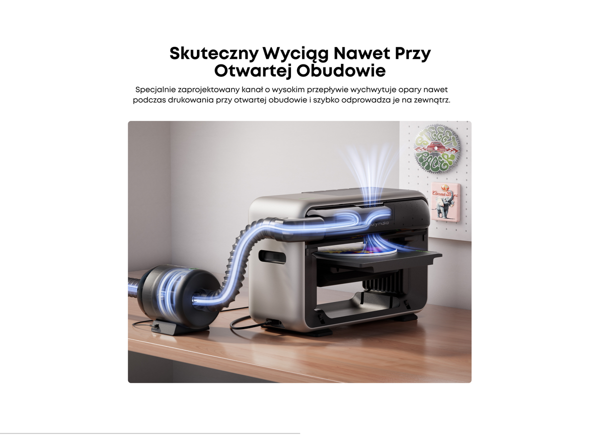 Wentylator wywiewny eufyMake do drukarki UV E1