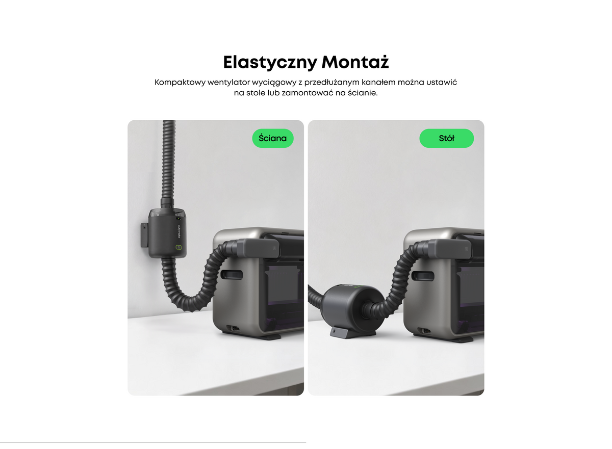 Wentylator wywiewny eufyMake do drukarki UV E1